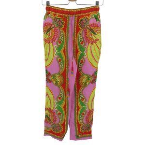 Farm Rio Women Extra Small XS Toucans Scarf Tropical Drawstring Lounge Pants
